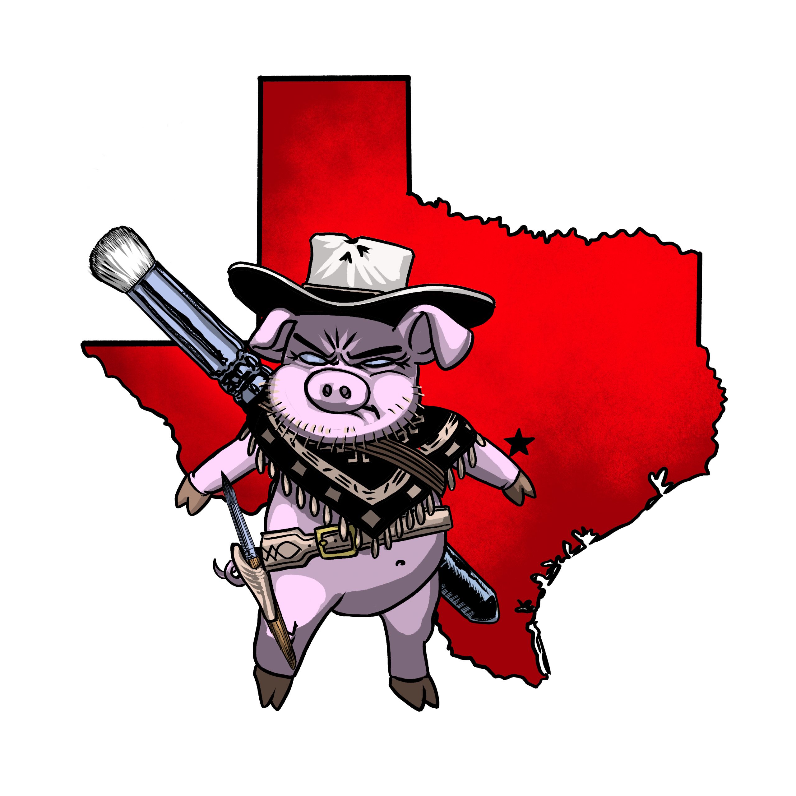 Texas Pig Painter Logo